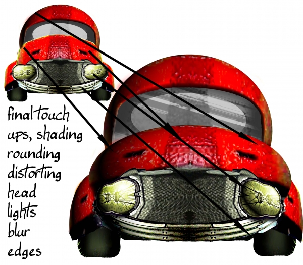 Creation of Worried Red Love Bug: Step 13